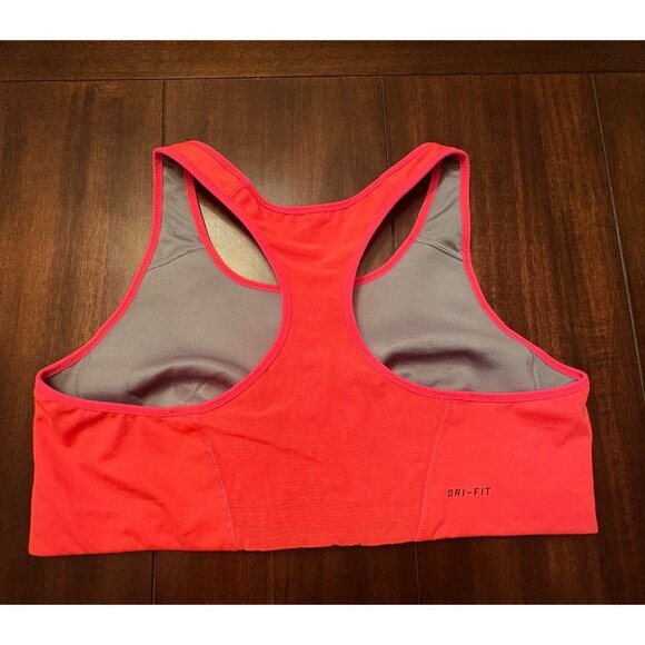 Nike Dri-Fit Womens XL Sports Bra Racerback Bright Pink & Gray - Picture 4 of 7